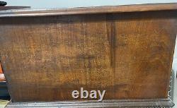 Antique Clarks 3 Drawer Wood Spool Storage Chest, Includes Sewing Essentials