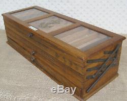Antique Clarks Anchor Stranded Cotton Haberdashery Shop Counter Display Drawers