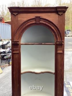 Antique Corner Cabinet Wood Painted 80 T 24 L 10D Unique From England