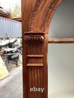 Antique Corner Cabinet Wood Painted 80 T 24 L 10D Unique From England