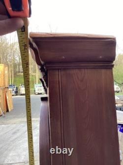 Antique Corner Cabinet Wood Painted 80 T 24 L 10D Unique From England