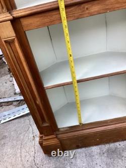 Antique Corner Cabinet Wood Painted 80 T 24 L 10D Unique From England
