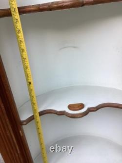 Antique Corner Cabinet Wood Painted 80 T 24 L 10D Unique From England