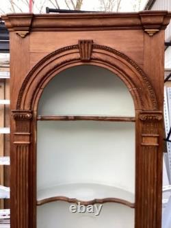Antique Corner Cabinet Wood Painted 80 T 24 L 10D Unique From England