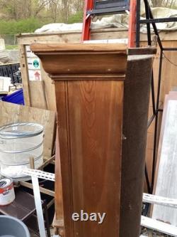 Antique Corner Cabinet Wood Painted 80 T 24 L 10D Unique From England