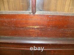 Antique Corner Cupboard Cabinet 12 Pane Divided Glass Door