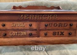 Antique Countertop Spool Cabinet