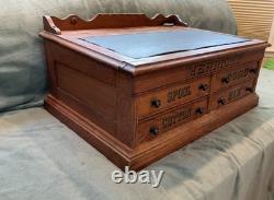 Antique Countertop Spool Cabinet