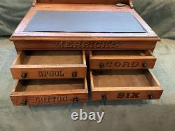 Antique Countertop Spool Cabinet