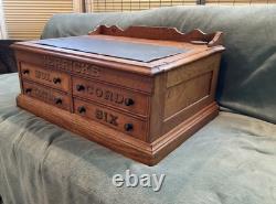 Antique Countertop Spool Cabinet