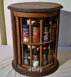 Antique Country CYLINDER SPOOL CABINET DRESS BRAID SPICE CAROUSEL