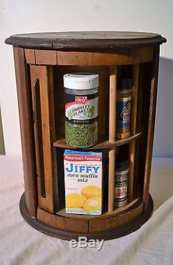 Antique Country CYLINDER SPOOL CABINET DRESS BRAID SPICE CAROUSEL