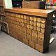 Antique Country Store Oak Seed Cabinet Wine Rack Storage Hardware Store