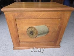Antique Country Store Oak Six Drawer Spool Cabinet J & P Coats