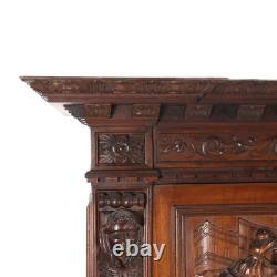 Antique Cupboard Neo-Baroque Style Walnut Italy XX Century Original