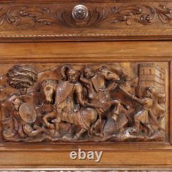 Antique Cupboard Neo-Baroque Style Walnut Italy XX Century Original
