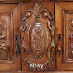 Antique Cupboard Neo-Baroque Style Walnut Italy XX Century Original