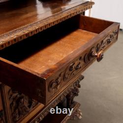 Antique Cupboard Neo-Baroque Style Walnut Italy XX Century Original