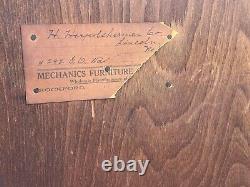 Antique Curio Cabinet Curved Glass MECHANICS FURNITURE CO & H. Herpolsheimer Co