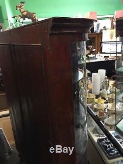 Antique Curved glass china cabinet