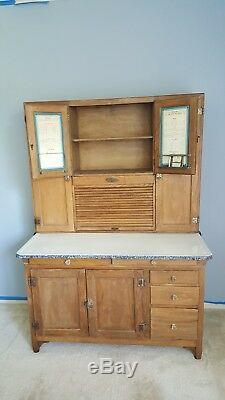 Antique Custom Sellers Hoosier Kitchen Cupboard with original everything