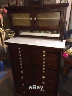 Antique Dental Cabinet Mahogany 22 Drawer Delivery Available