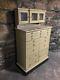 Antique Dental Cabinet Medical Storage Etched Doors Glass Knobs Apothecary