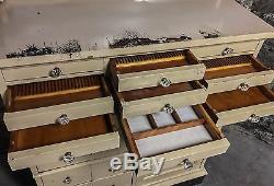 Antique Dental Cabinet Medical Storage Etched Doors Glass Knobs Apothecary