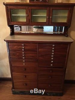 Antique Dental Cabinet with Marble Base