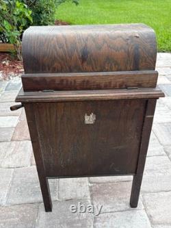Antique Dictaphone Shaving Machine + Cabinet 1910-1911 Read Description