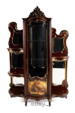 Antique Display Cabinet/Curio LOUIS XV STYLE ETAGERE 19th century With Light