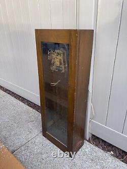 Antique Display Wall industrial Clock Cabinet by IBM For Restoration