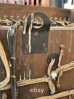 Antique Display Wall industrial Clock Cabinet by IBM For Restoration