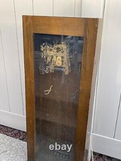 Antique Display Wall industrial Clock Cabinet by IBM For Restoration