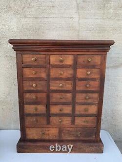 Antique Doc&Tom Drawer Apothecary Style Cabinet Made Expressly For Henry Welsh