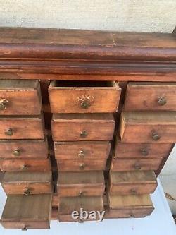 Antique Doc&Tom Drawer Apothecary Style Cabinet Made Expressly For Henry Welsh