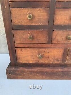 Antique Doc&Tom Drawer Apothecary Style Cabinet Made Expressly For Henry Welsh