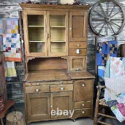 Antique Dry Sink Step Back Cupboard