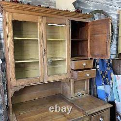 Antique Dry Sink Step Back Cupboard