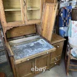 Antique Dry Sink Step Back Cupboard