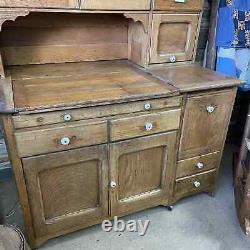 Antique Dry Sink Step Back Cupboard