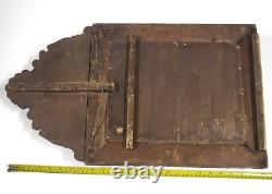 Antique Dutch Copper 24 Wall Cabinet Mirror Beveled Brush Key Holder BD866