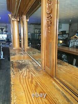 Antique Early 1900's 14' Brunswick Montana Backbar Saloon, Brewery, Man Cave