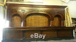 Antique Early 1900's Brunswick 20' Birch Empire Bar with Front Bar Saloon