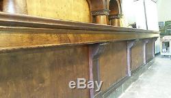 Antique Early 1900's Brunswick 20' Birch Empire Bar with Front Bar Saloon