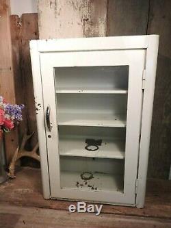 Antique Early 1900s Steel Apothecary Medical or Dental Cabinet