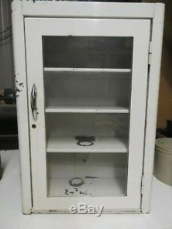 Antique Early 1900s Steel Apothecary Medical or Dental Cabinet