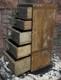 Antique Early Rustic Décor 5 Graduated Drawer File Storage Cabinet