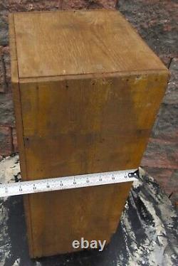 Antique Early Rustic Décor 5 Graduated Drawer File Storage Cabinet