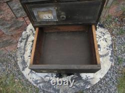 Antique Early Rustic Décor 5 Graduated Drawer File Storage Cabinet